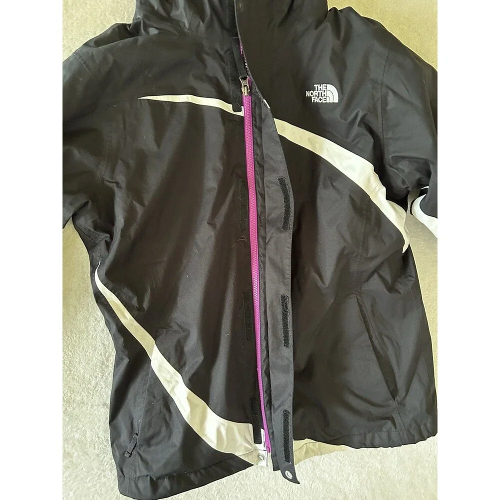 North Face Winter Ski Jacket Tri-Climate Zip In Fleece Jacket Layer Girls XL/16